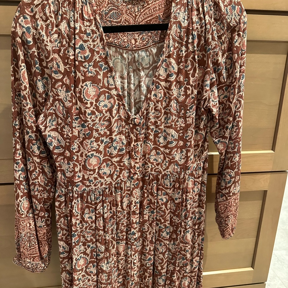 Faherty Red and Blue Paisley Maxi Dress - ✨ Bohemian, Fall Vibes ✨